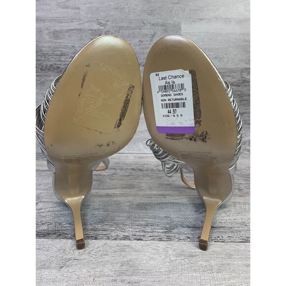 Charles David Womens Silver Strappy High Heel Sandals Size 9.5M - Picture 8 of 8